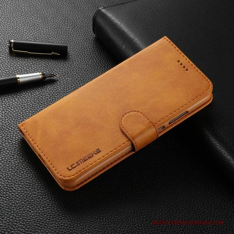 Custodia Huawei P20 Pelle Morbido Anti-caduta, Cover Huawei P20 Folio Giallo Tutto Incluso