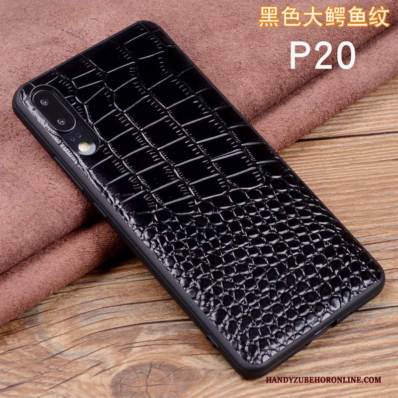 Custodia Huawei P20 Pelle Mucca Uccello, Cover Huawei P20 Protezione Telefono Modello