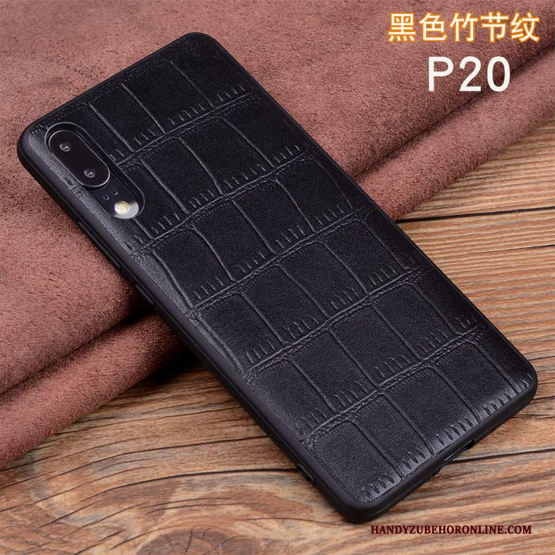 Custodia Huawei P20 Pelle Mucca Uccello, Cover Huawei P20 Protezione Telefono Modello