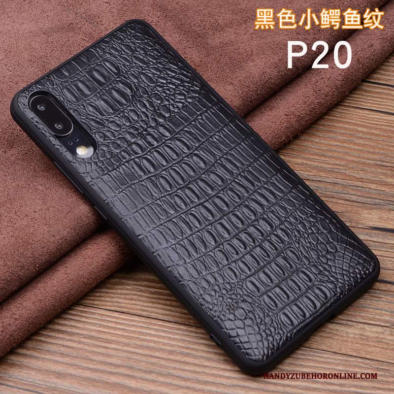 Custodia Huawei P20 Pelle Mucca Uccello, Cover Huawei P20 Protezione Telefono Modello