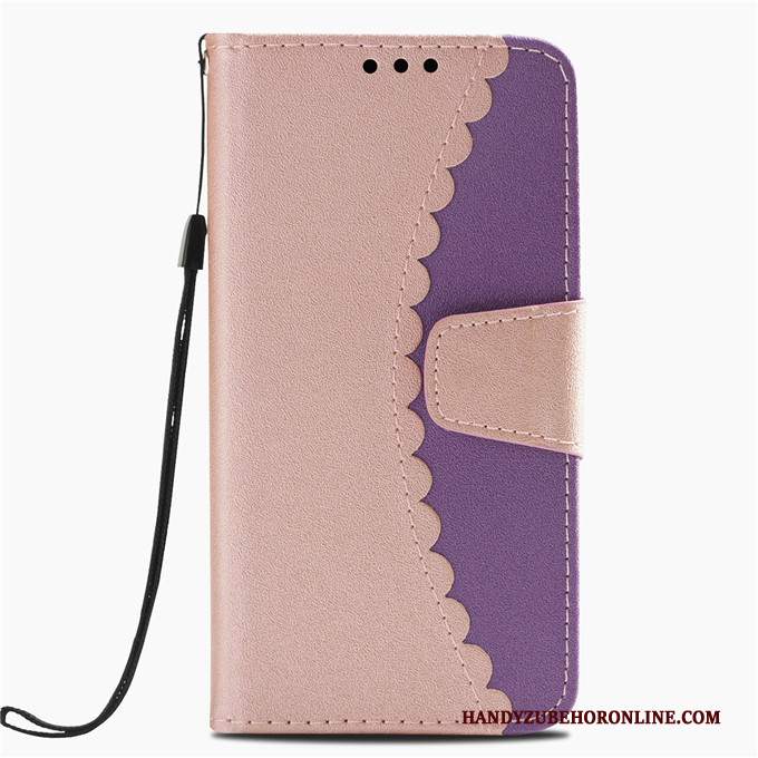 Custodia Huawei P20 Pelle Porpora Anti-caduta, Cover Huawei P20 Folio Tutto Incluso