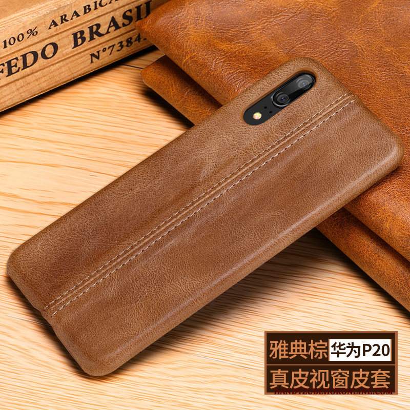 Custodia Huawei P20 Pelle Telefono Macchiati, Cover Huawei P20 Protezione Tendenza Mucca