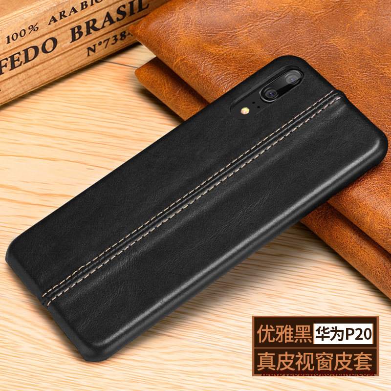 Custodia Huawei P20 Pelle Telefono Macchiati, Cover Huawei P20 Protezione Tendenza Mucca