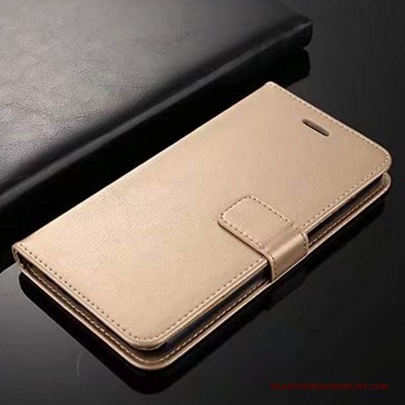 Custodia Huawei P20 Pelle Telefono Semplici, Cover Huawei P20 Folio Morbido Oro