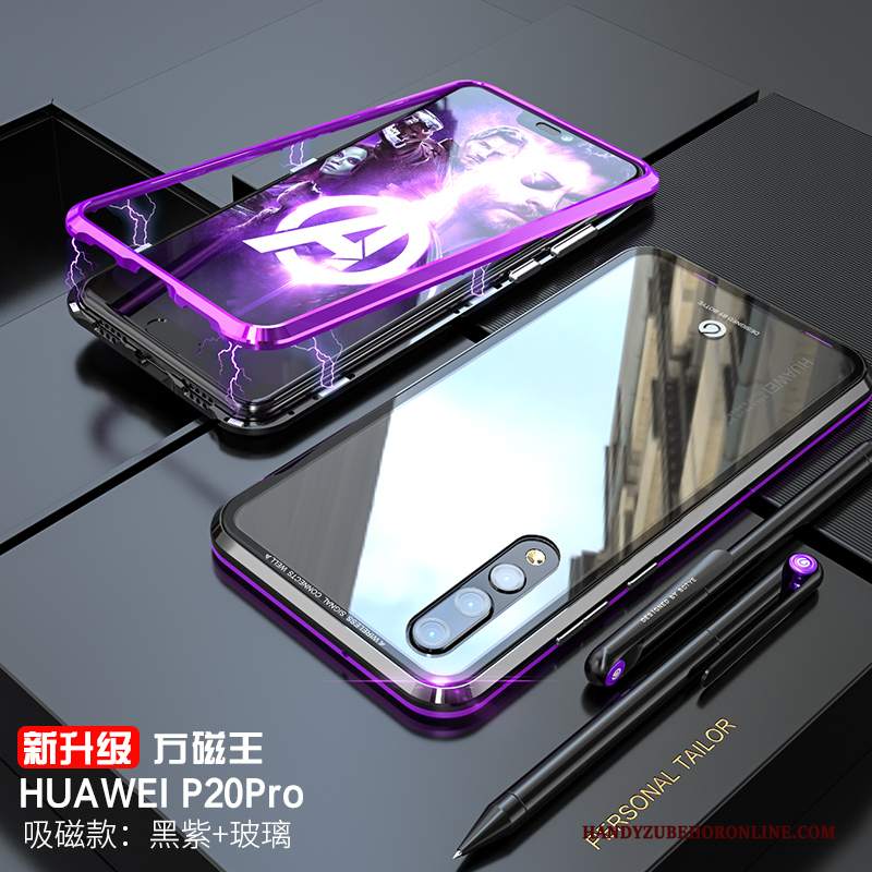 Custodia Huawei P20 Pro Creativo Marchio Di Tendenza Trasparente, Cover Huawei P20 Pro Sottile Metallo