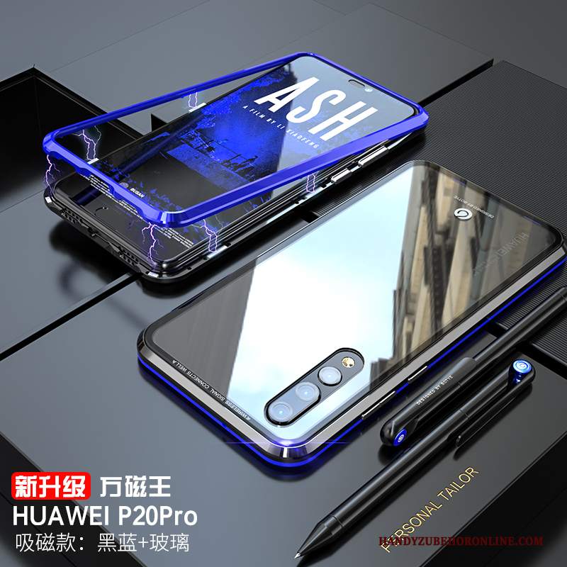 Custodia Huawei P20 Pro Creativo Marchio Di Tendenza Trasparente, Cover Huawei P20 Pro Sottile Metallo