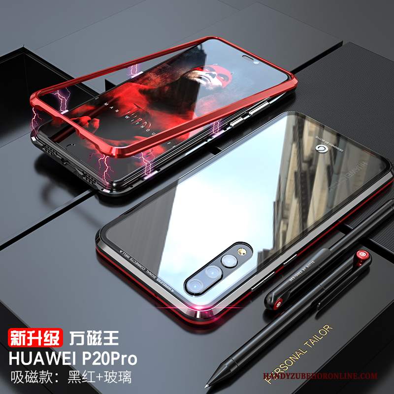 Custodia Huawei P20 Pro Creativo Marchio Di Tendenza Trasparente, Cover Huawei P20 Pro Sottile Metallo