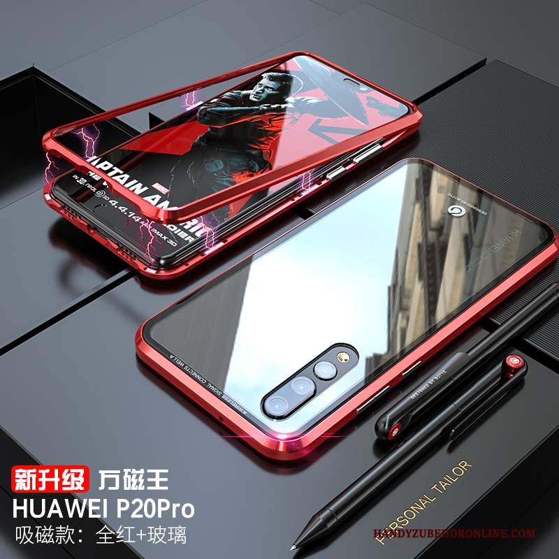 Custodia Huawei P20 Pro Creativo Marchio Di Tendenza Trasparente, Cover Huawei P20 Pro Sottile Metallo