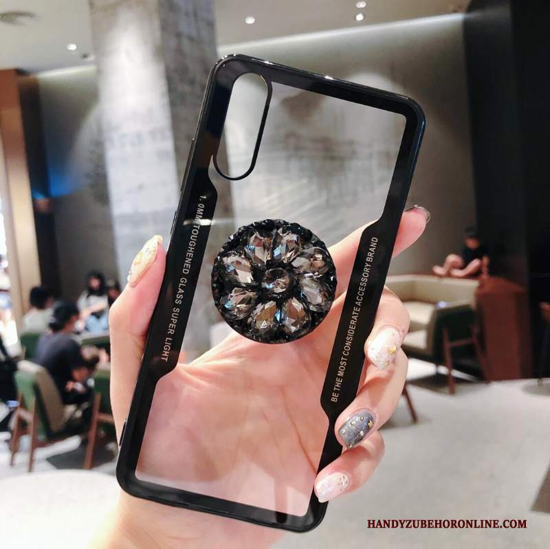 Custodia Huawei P20 Pro Creativo Marchio Di Tendenza Tutto Incluso, Cover Huawei P20 Pro Strass Supporto Trasparente