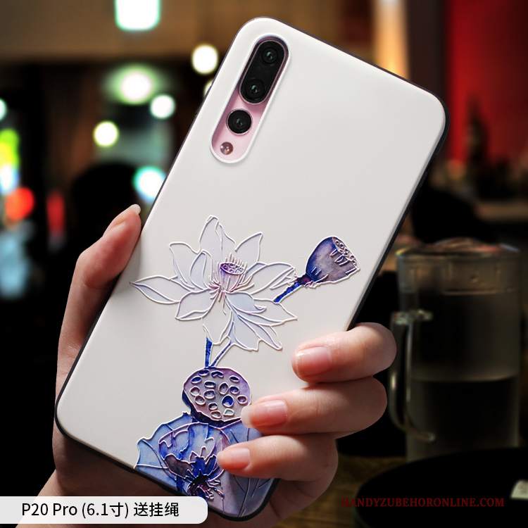 Custodia Huawei P20 Pro Creativo Tutto Incluso Bianco, Cover Huawei P20 Pro Protezione Ornamenti Appesi Macchiati