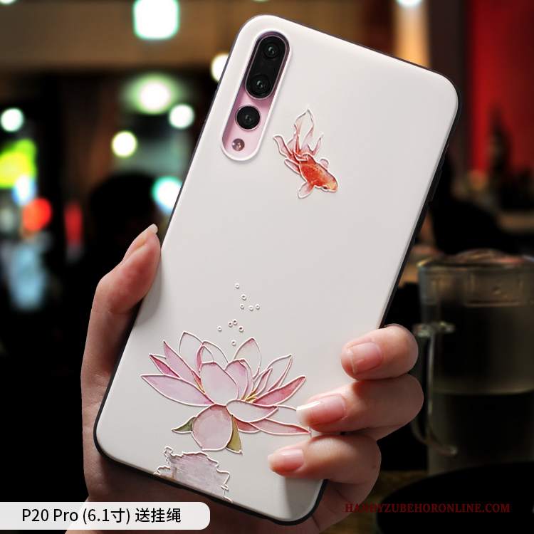 Custodia Huawei P20 Pro Creativo Tutto Incluso Bianco, Cover Huawei P20 Pro Protezione Ornamenti Appesi Macchiati