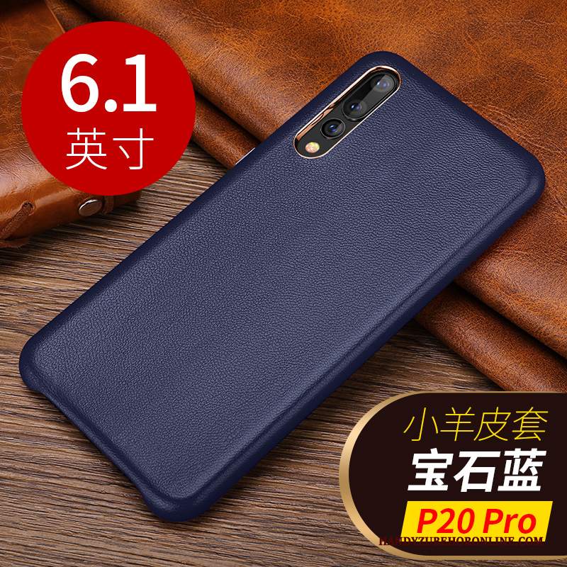 Custodia Huawei P20 Pro Pelle Marrone Affari, Cover Huawei P20 Pro Protezione Telefono Piccola