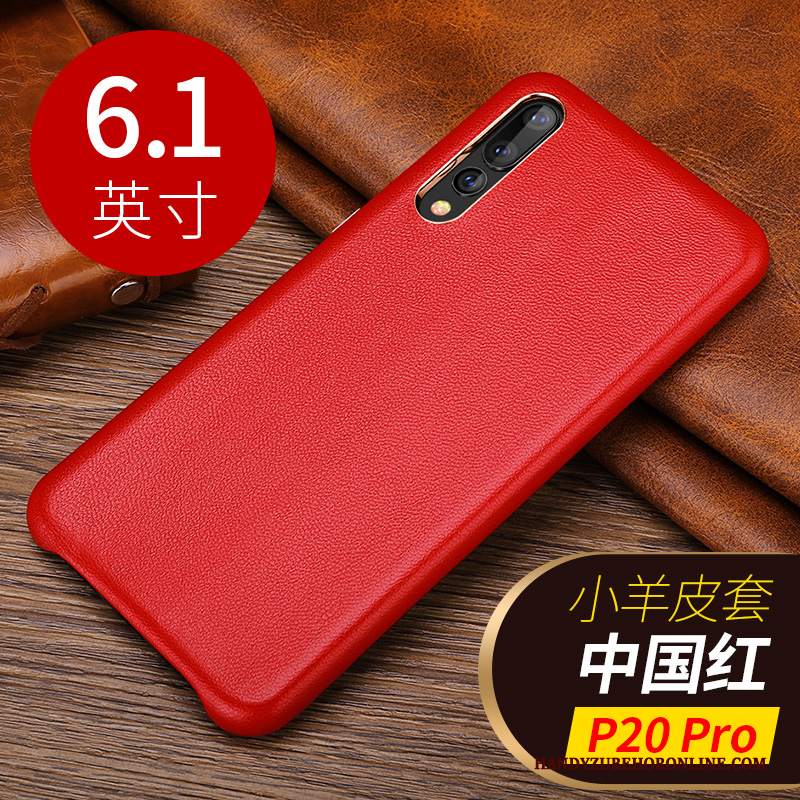 Custodia Huawei P20 Pro Pelle Marrone Affari, Cover Huawei P20 Pro Protezione Telefono Piccola