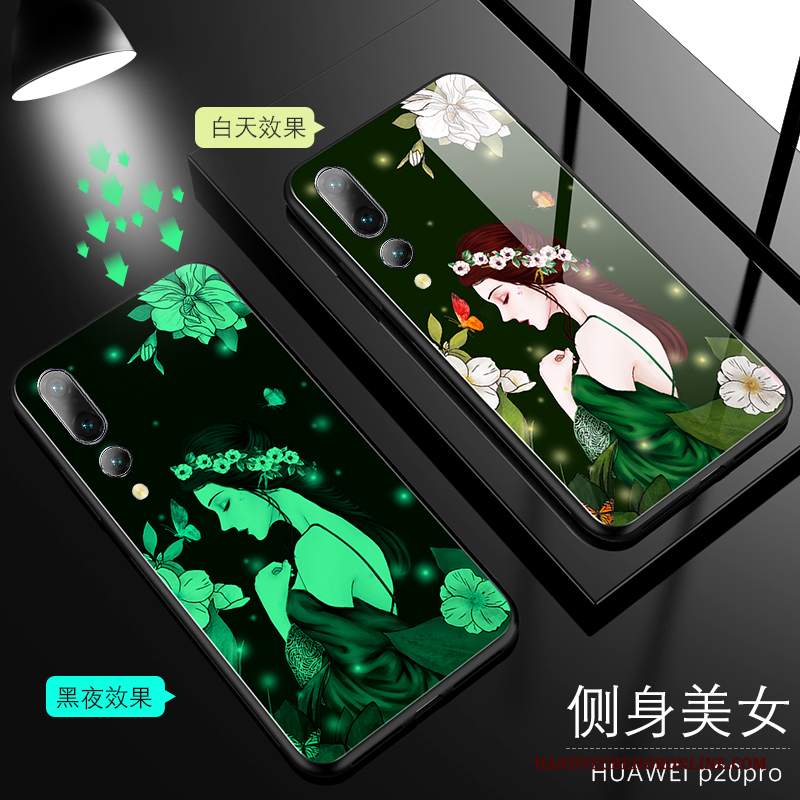 Custodia Huawei P20 Pro Protezione Luminoso Verde, Cover Huawei P20 Pro Creativo Nuovo Net Red