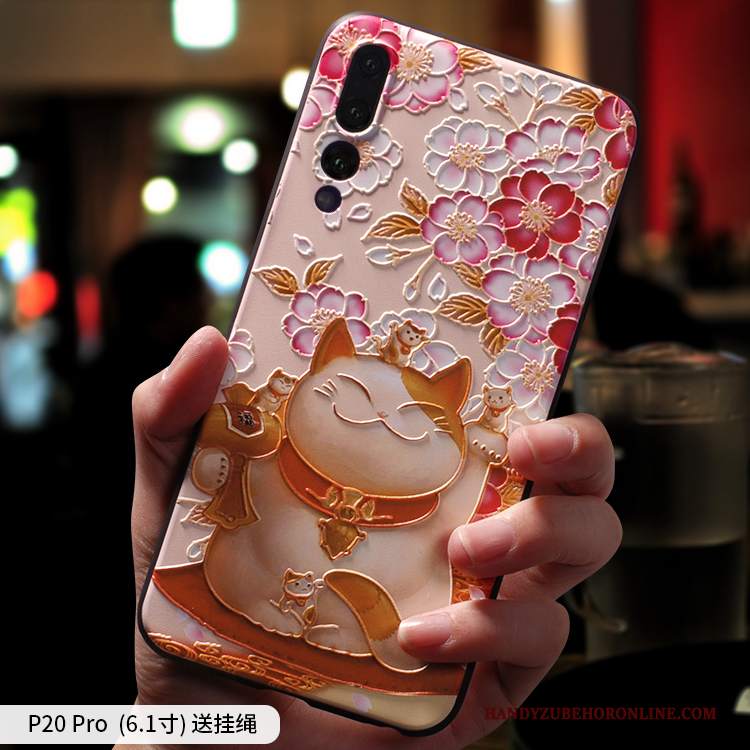 Custodia Huawei P20 Pro Protezione Macchiati Tendenza, Cover Huawei P20 Pro Goffratura Ornamenti Appesi Di Personalità