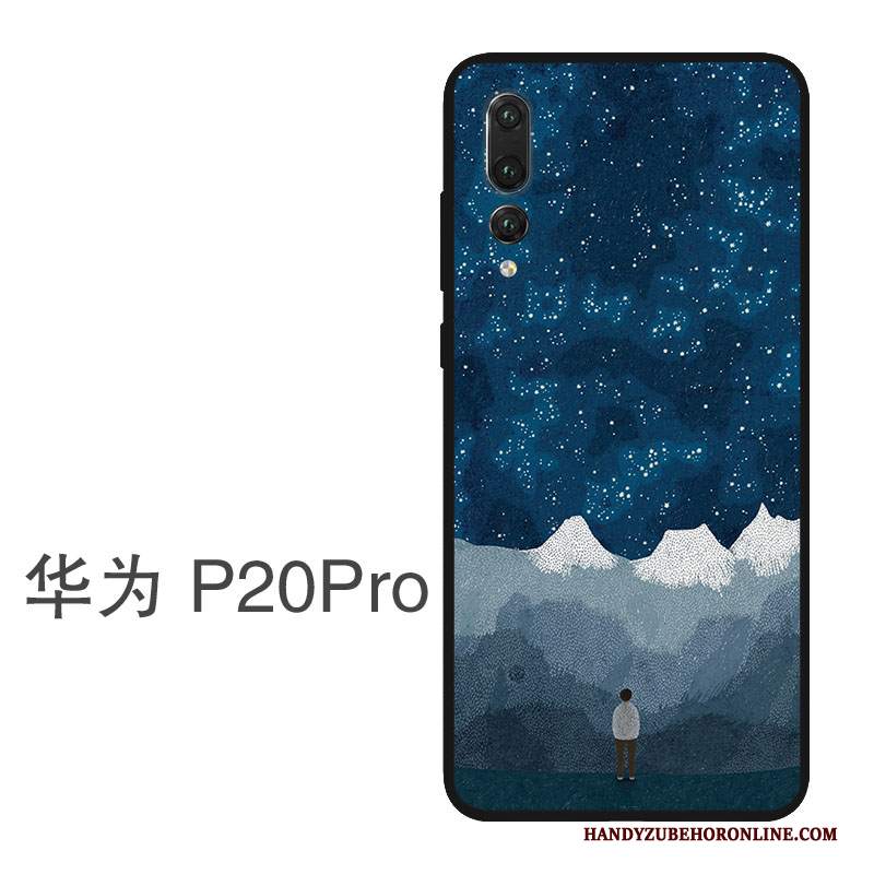 Custodia Huawei P20 Pro Protezione Ornamenti Appesi Amanti, Cover Huawei P20 Pro Telefono Blu