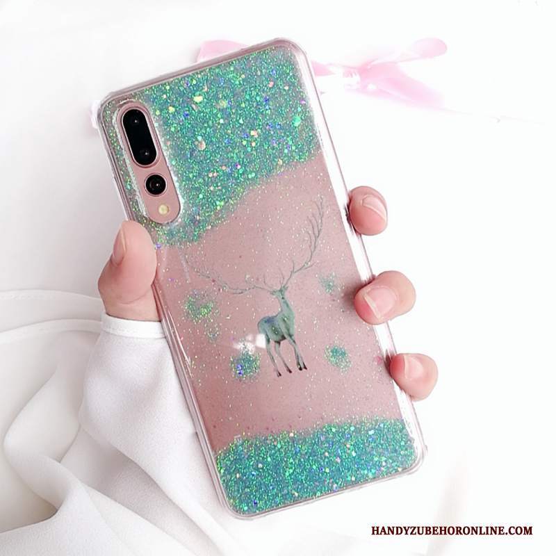 Custodia Huawei P20 Pro Protezione Porpora Morbido, Cover Huawei P20 Pro Creativo Telefono Trasparente