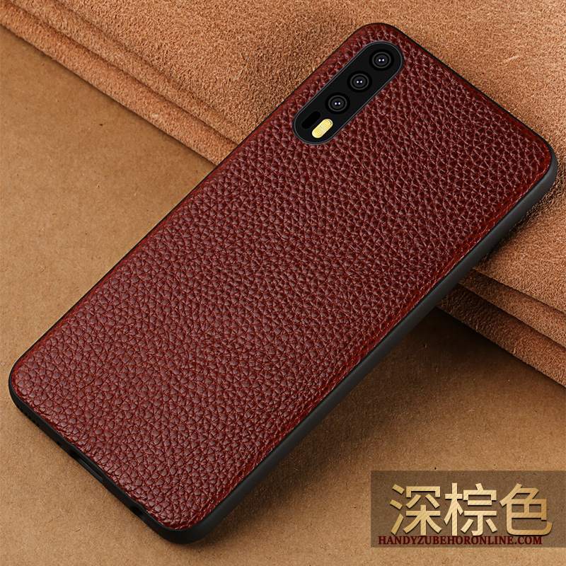 Custodia Huawei P20 Pro Protezione Tutto Incluso Nero, Cover Huawei P20 Pro Pelle Anti-caduta Marchio Di Tendenza