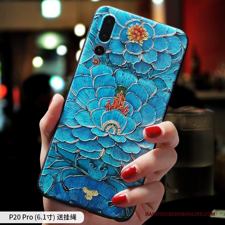 Custodia Huawei P20 Pro Silicone Macchiati Tendenza, Cover Huawei P20 Pro Creativo Stile Cinese Anti-caduta