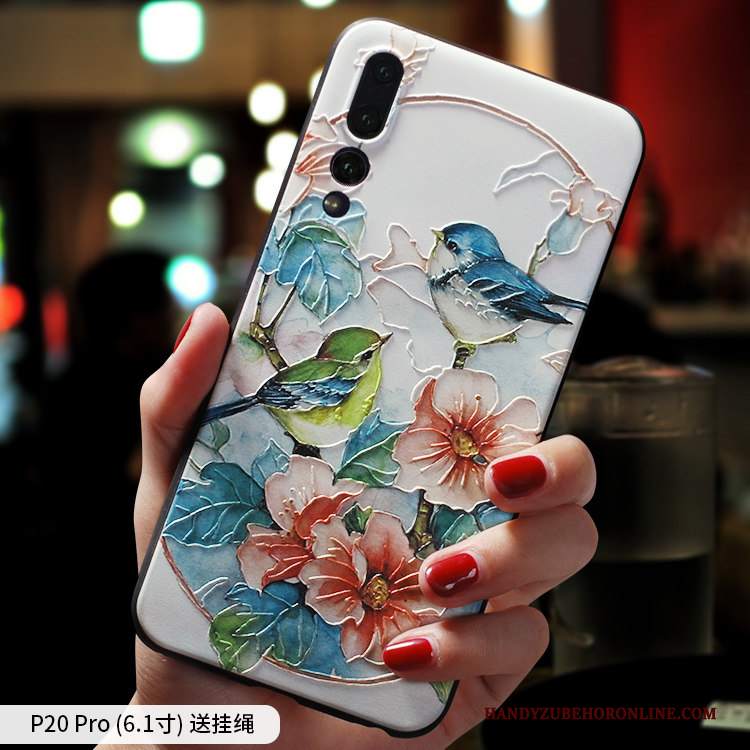 Custodia Huawei P20 Pro Silicone Macchiati Tendenza, Cover Huawei P20 Pro Creativo Stile Cinese Anti-caduta