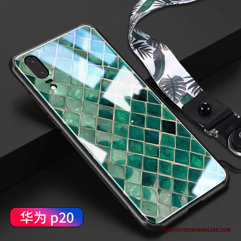 Custodia Huawei P20 Protezione Net Redtelefono, Cover Huawei P20 Creativo Tutto Incluso Verde