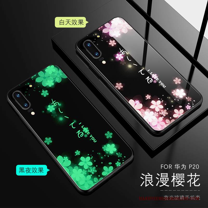 Custodia Huawei P20 Protezione Tutto Incluso Net Red, Cover Huawei P20 Creativo Sottile Amanti