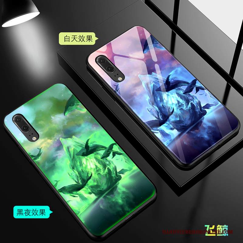 Custodia Huawei P20 Silicone Di Personalità Tutto Incluso, Cover Huawei P20 Creativo Telefono Porpora