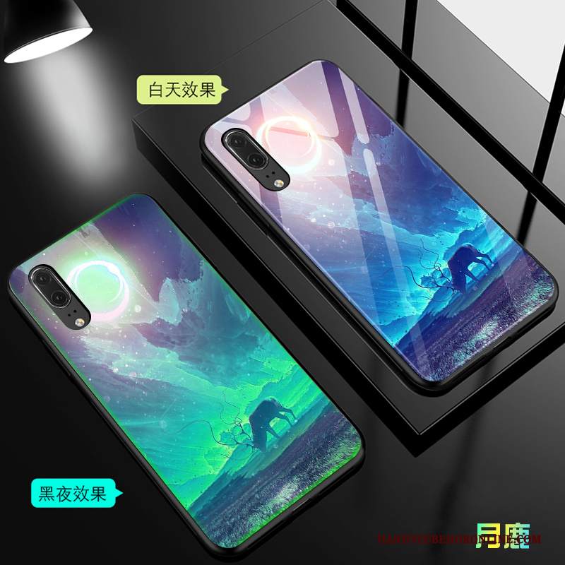 Custodia Huawei P20 Silicone Di Personalità Tutto Incluso, Cover Huawei P20 Creativo Telefono Porpora