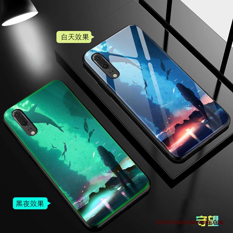 Custodia Huawei P20 Silicone Di Personalità Tutto Incluso, Cover Huawei P20 Creativo Telefono Porpora