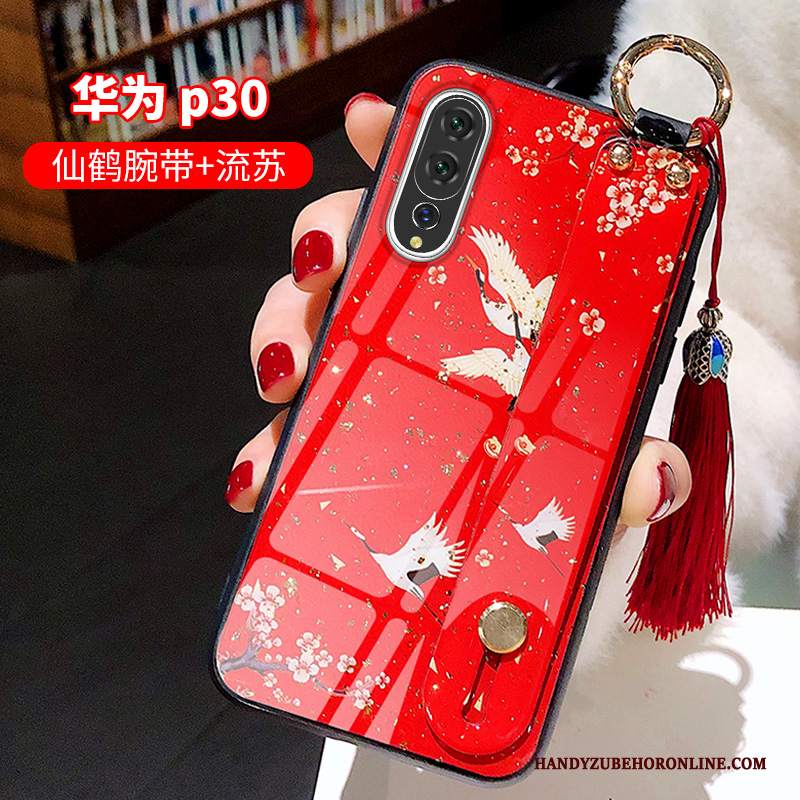 Custodia Huawei P30 Creativo Di Personalità Anti-caduta, Cover Huawei P30 Gru Net Red