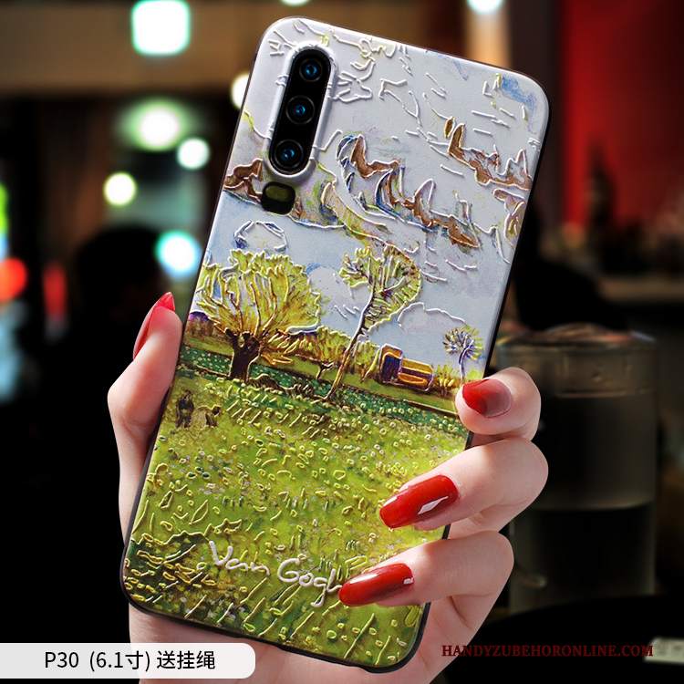 Custodia Huawei P30 Creativo Di Personalitàtelefono, Cover Huawei P30 Protezione Ornamenti Appesi Marchio Di Tendenza