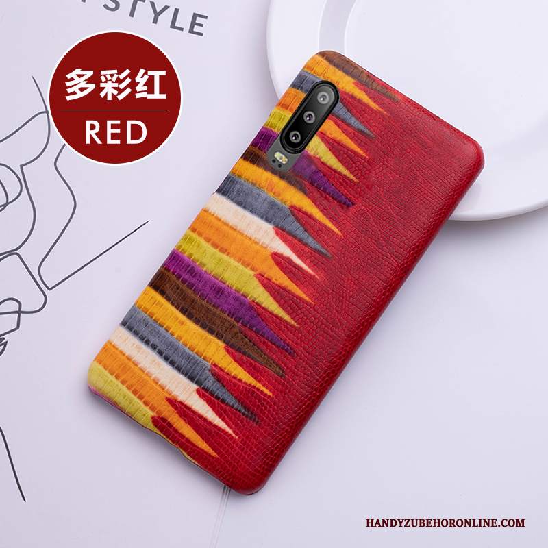 Custodia Huawei P30 Creativo High End Di Personalità, Cover Huawei P30 Pelle Anti-caduta Marchio Di Tendenza