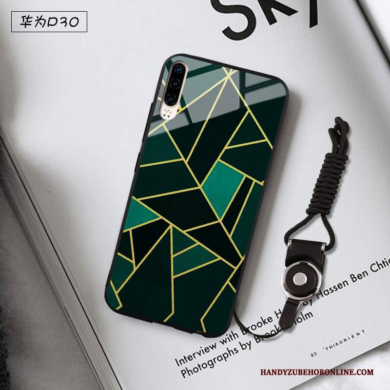 Custodia Huawei P30 Creativo Nuovo Tendenza, Cover Huawei P30 Protezione Telefono Verde