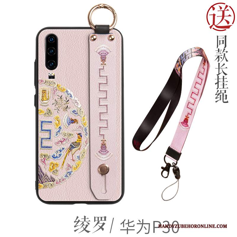 Custodia Huawei P30 Creativo Ornamenti Appesi Tutto Incluso, Cover Huawei P30 Silicone Anti-caduta Stile Cinese