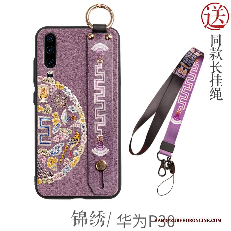 Custodia Huawei P30 Creativo Ornamenti Appesi Tutto Incluso, Cover Huawei P30 Silicone Anti-caduta Stile Cinese