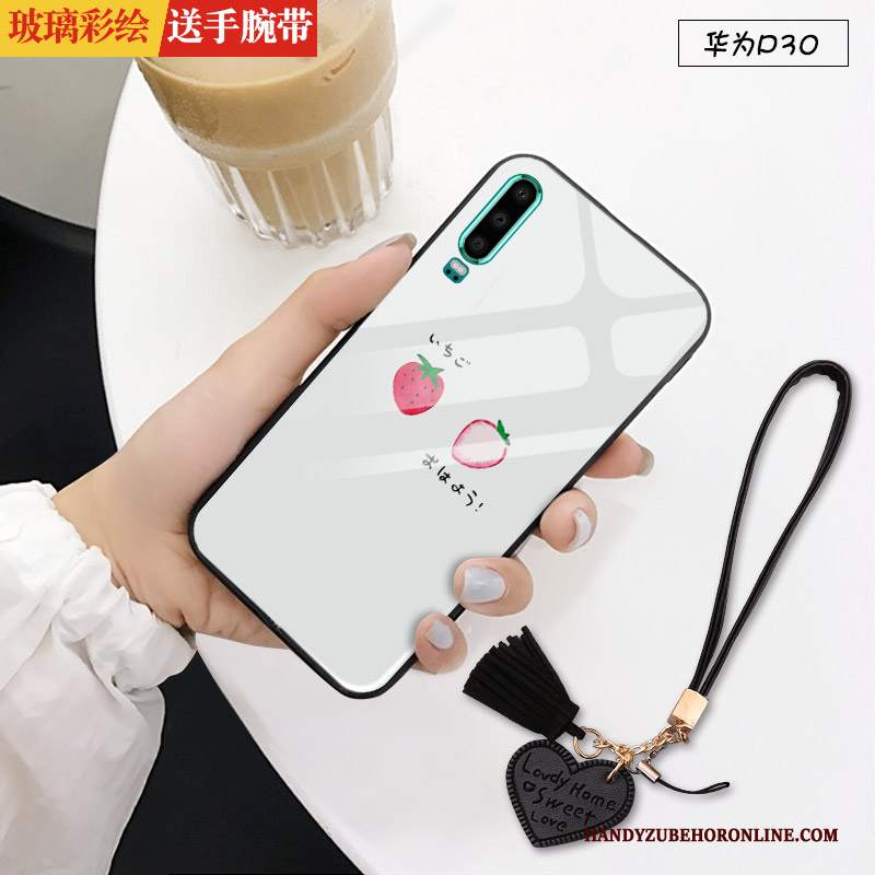 Custodia Huawei P30 Creativo Specchio Vetro, Cover Huawei P30 Protezione Leggere Marchio Di Tendenza