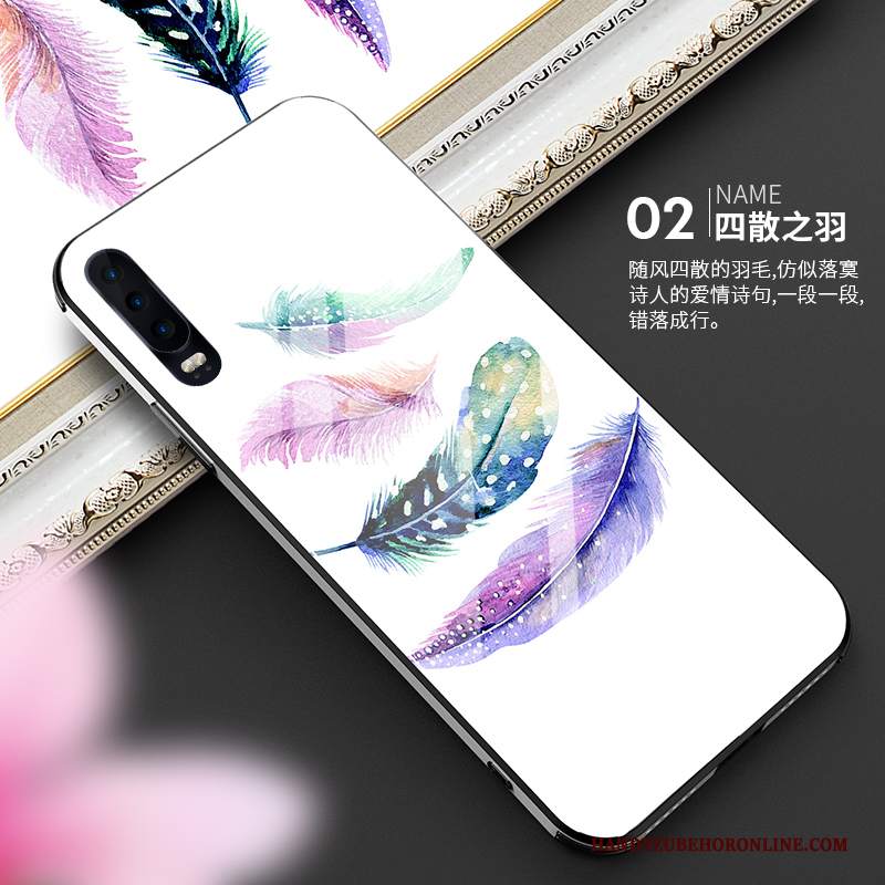 Custodia Huawei P30 Creativo Telefono Vetro, Cover Huawei P30 Moda High End Sottile