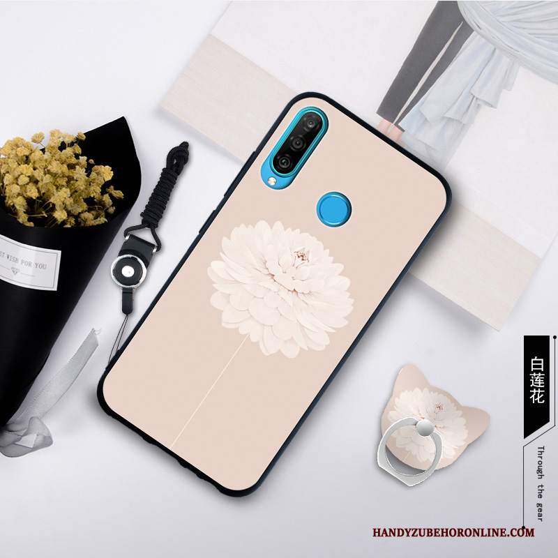 Custodia Huawei P30 Lite Creativo Grigio Morbido, Cover Huawei P30 Lite Tendenzatelefono