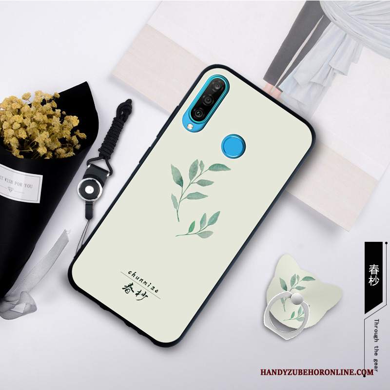 Custodia Huawei P30 Lite Creativo Grigio Morbido, Cover Huawei P30 Lite Tendenzatelefono