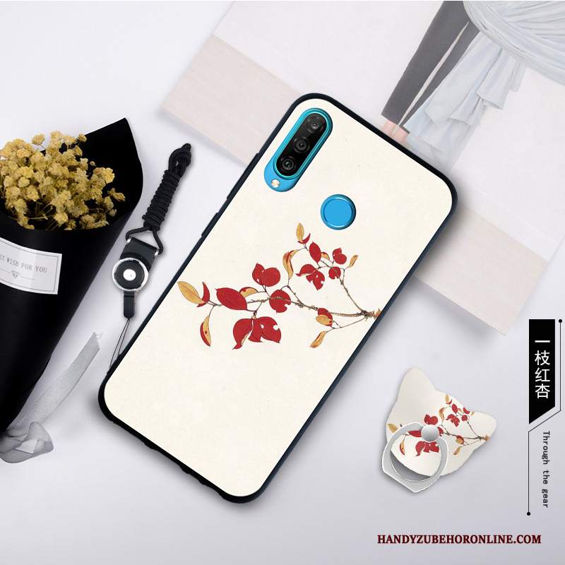 Custodia Huawei P30 Lite Creativo Grigio Morbido, Cover Huawei P30 Lite Tendenzatelefono