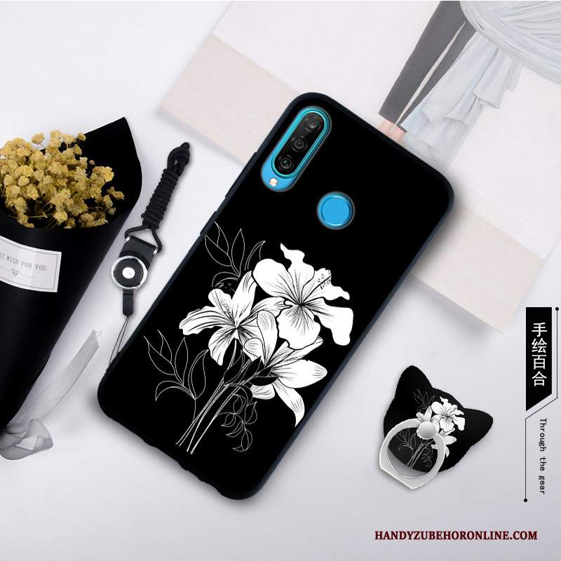 Custodia Huawei P30 Lite Creativo Grigio Morbido, Cover Huawei P30 Lite Tendenzatelefono