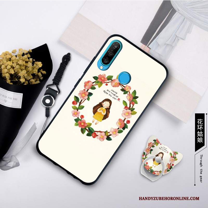 Custodia Huawei P30 Lite Creativo Grigio Morbido, Cover Huawei P30 Lite Tendenzatelefono