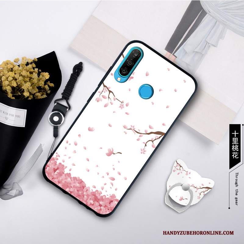 Custodia Huawei P30 Lite Creativo Grigio Morbido, Cover Huawei P30 Lite Tendenzatelefono