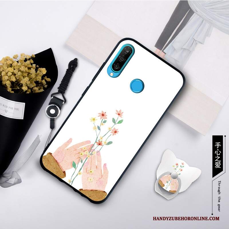 Custodia Huawei P30 Lite Creativo Grigio Morbido, Cover Huawei P30 Lite Tendenzatelefono