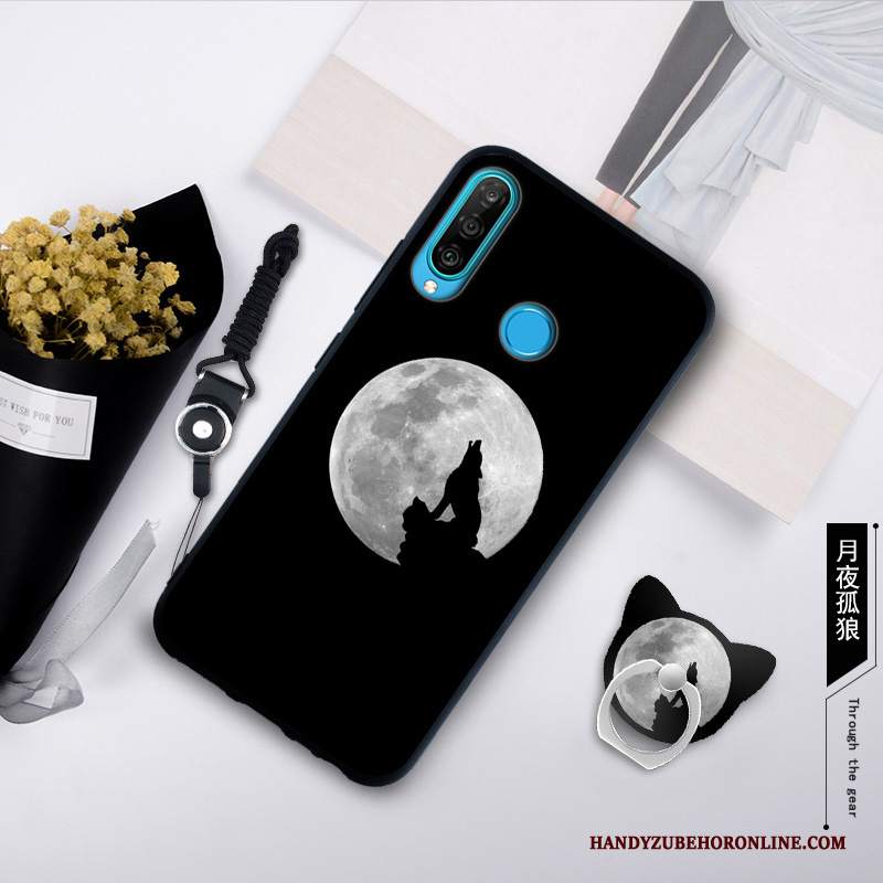 Custodia Huawei P30 Lite Creativo Grigio Morbido, Cover Huawei P30 Lite Tendenzatelefono