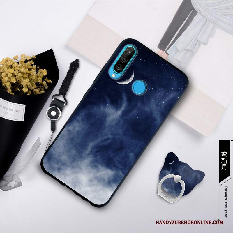 Custodia Huawei P30 Lite Creativo Grigio Morbido, Cover Huawei P30 Lite Tendenzatelefono