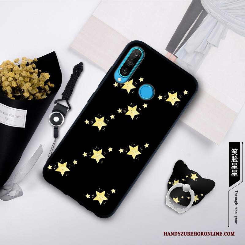 Custodia Huawei P30 Lite Creativo Grigio Morbido, Cover Huawei P30 Lite Tendenzatelefono