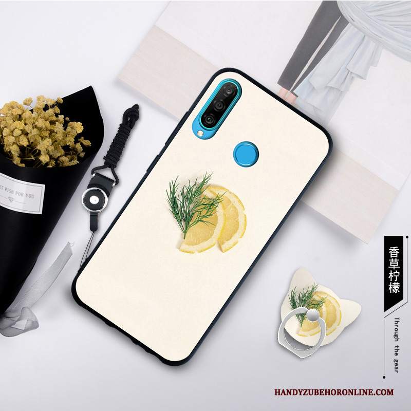 Custodia Huawei P30 Lite Creativo Grigio Morbido, Cover Huawei P30 Lite Tendenzatelefono