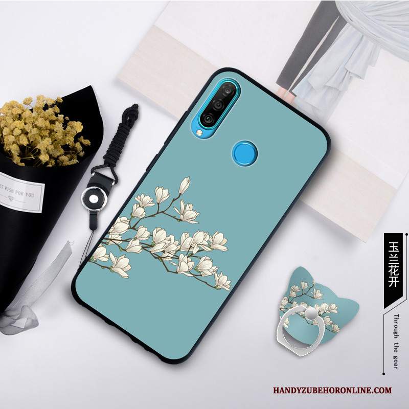 Custodia Huawei P30 Lite Creativo Grigio Morbido, Cover Huawei P30 Lite Tendenzatelefono