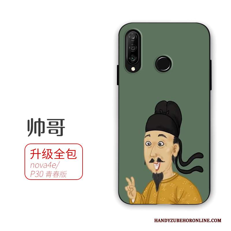 Custodia Huawei P30 Lite Creativo Telefono Ornamenti Appesi, Cover Huawei P30 Lite Silicone Giallo Amanti